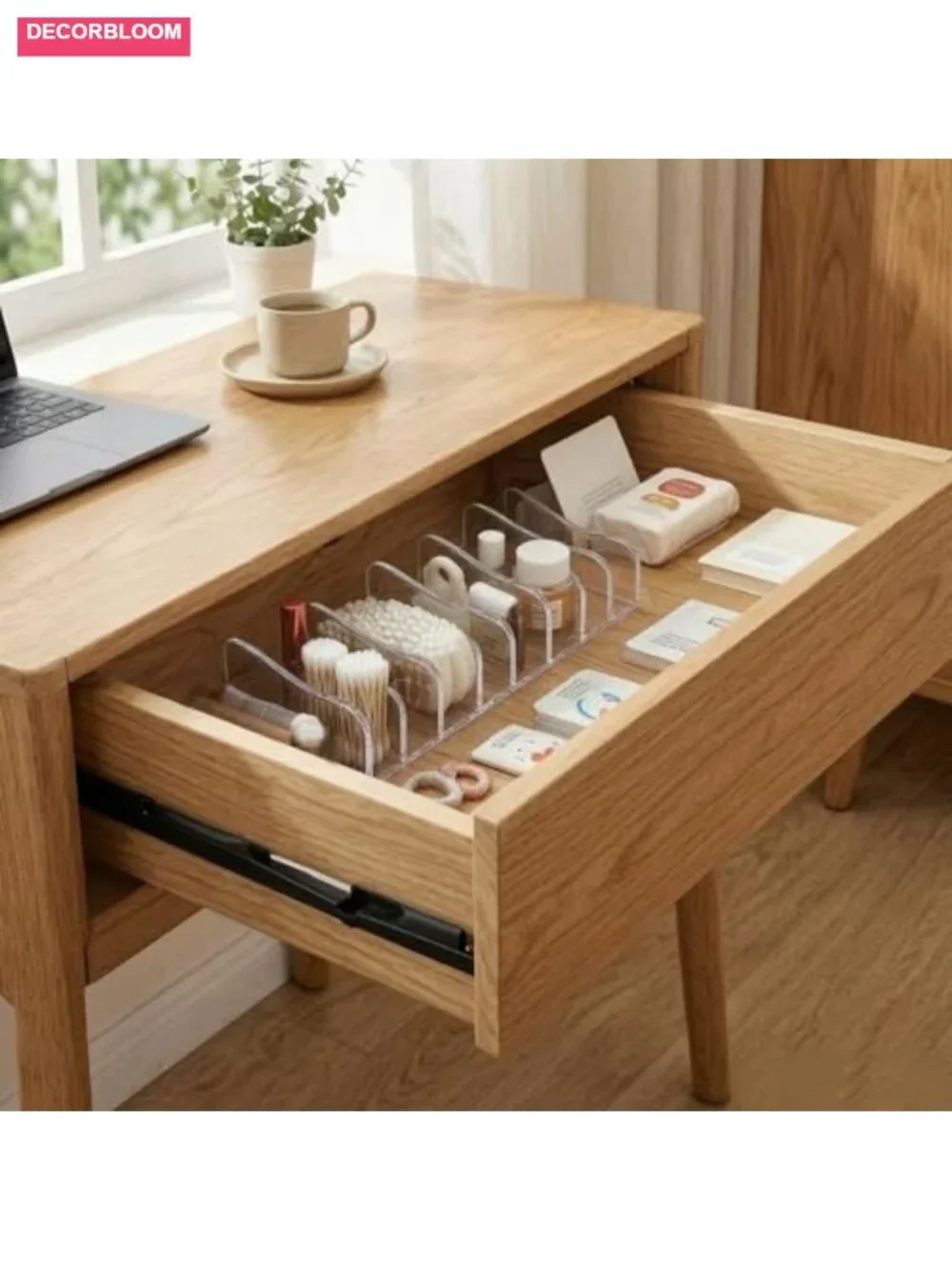 8-Slot Acrylic Eyeshadow Palette Organizer Vanity Makeup Storage